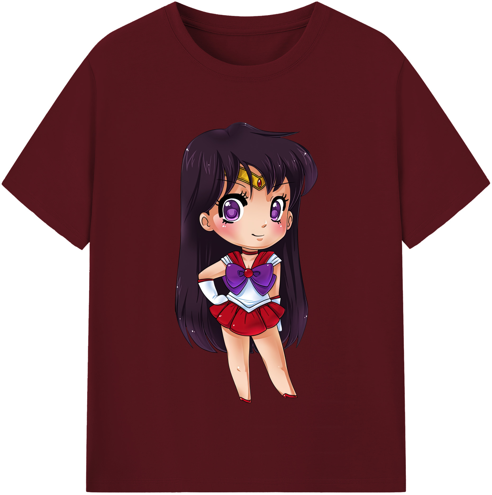（画像用） 美少女戦士セーラームーン 火野レイ ひの レイ Sailor Moon Hino Rei （セーラーマーズ,Sailor Mars） 綿100％半袖Tシャツ（フロントプリント）